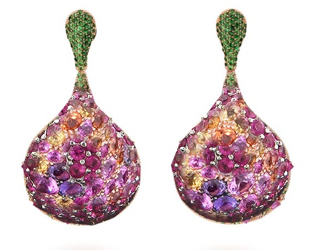 Multi- Coloured Gemstone Earrings