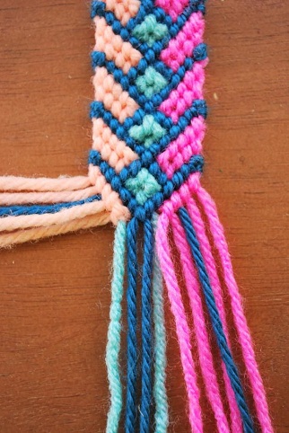 Multi-coloured Knitted Bracelet