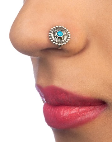 Nose Clip with Turquoise Stone