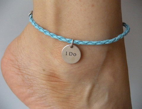 Personalized Leather Anklet