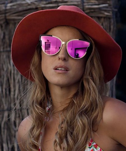 Pink Reflective Sunglasses