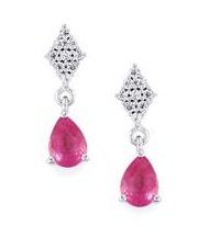 Pink Sapphire Drop Earrings