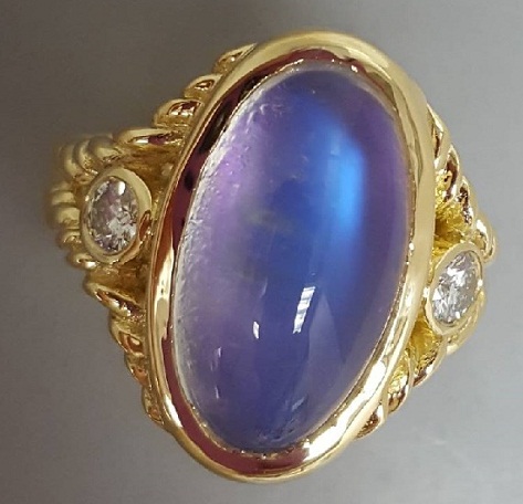 Purple Moonstone Ring