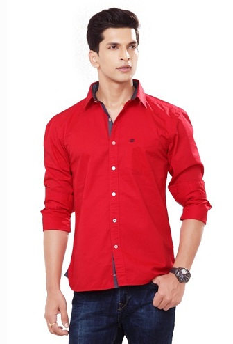Red Cotton Shirt