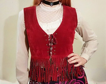Red Velvet Vest