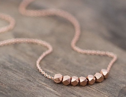Rose Gold Beaded Necklace