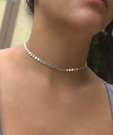 White Gold Exquisite Chain Pendant&Necklace Silver Choker Sweet Lady Necklace