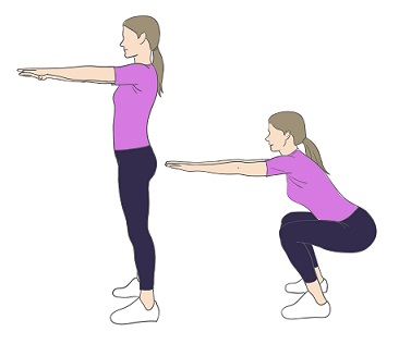 Squatting exercises for hips