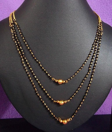 Three Chained Mangalsutra Necklace