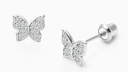 Tiny Butterfly Earrings:
