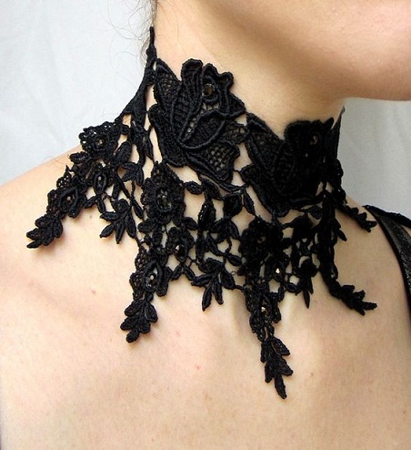 Victorian lace choker