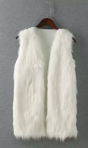 White Fur Vest