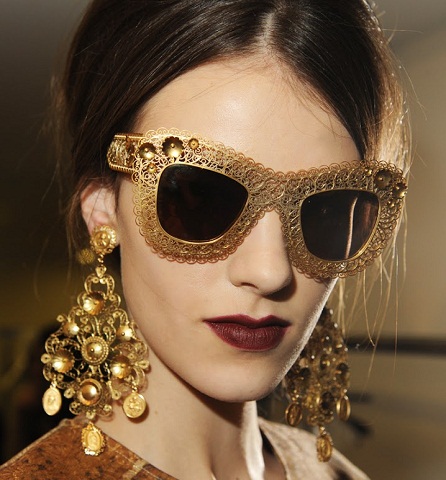 Golden Designer Womens Sunglass