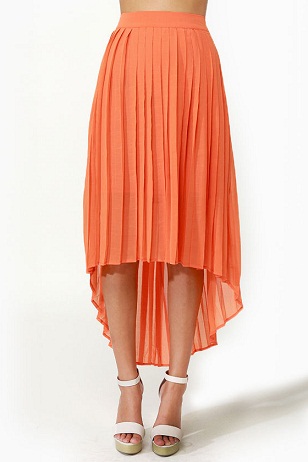 Contemporary orange skirt