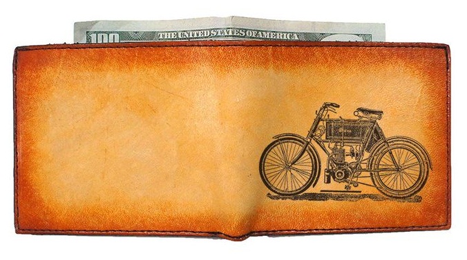 Etched Vintage Wallets for Men