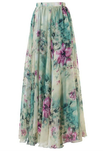 Floral Gypsy Long Skirt for Women