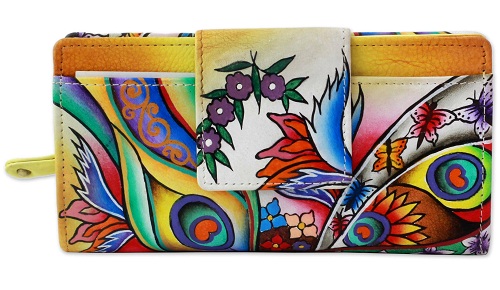 Hand Painted Leather Wallet