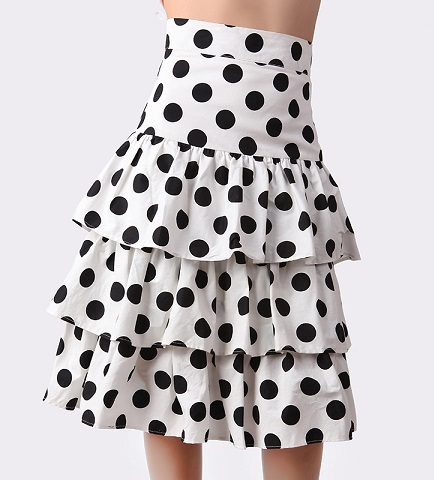 High-waist Polka Dot Skirt