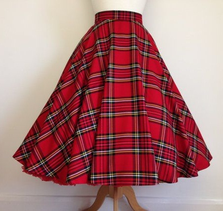 Plaid Circle Skirt