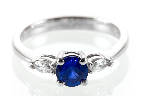 Royal Blue September Birthstone Engagement Ring