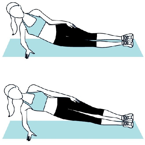 Side Planks Knee Touch