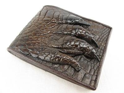 Wallet with Alligator Foot Carved