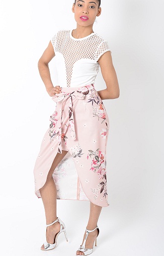 Wrap Floral Skirt