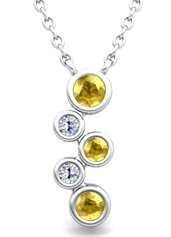 Yellow September Birthstone Necklace