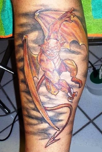 3d Gargoyle Tattoo Design