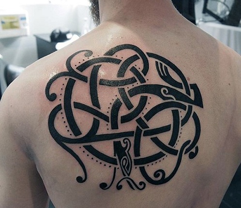 Abstract Tattoo Design in Celtic Knots