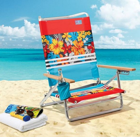 Adjustable Beach Chair with Arms