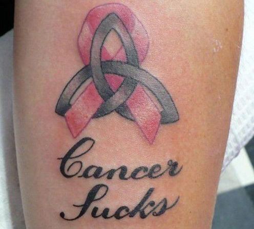 Badass Breast Cancer Tattoo Design