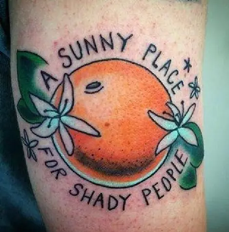 Orange tree made by  Leviticus Tattoo  Facebook