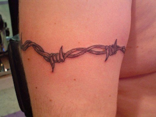 Black Barbed Wire Tattoo