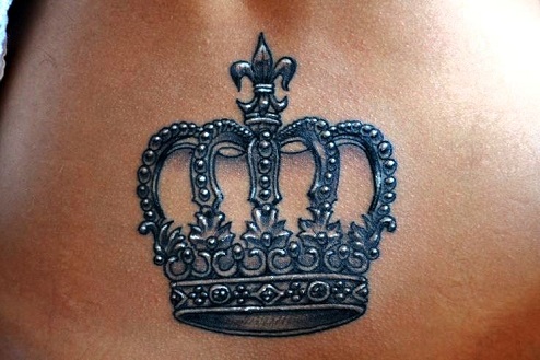 Black King Crown Tattoo Designs