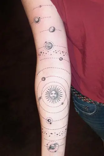       space saturn galaxy star ink tattoo tattooartist  blackworkers blackandwhite line  Raketen tattoo Kleine tattoos  Kleine tattoo motive