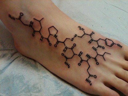 Chain Reaction Chemistry Tattoos Design