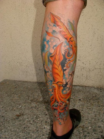 A tattoo speaks a lot nigh your personality Top fifteen Best Calf Tattoo Designs for Women together with Men
