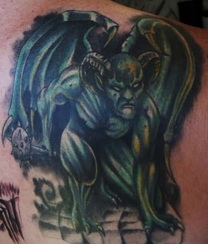 Destructive Gargoyle Tattoo Design