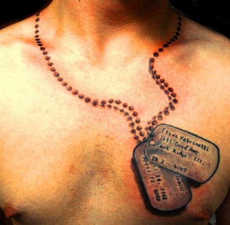 9 Unbelievable Dog Tag Tattoos With Images | Styles At Life