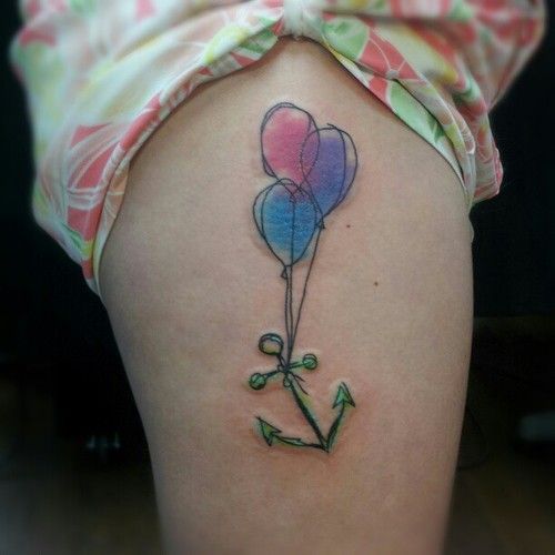 Body - Tattoos - Hot air balloon tattoo! ADORE.# 