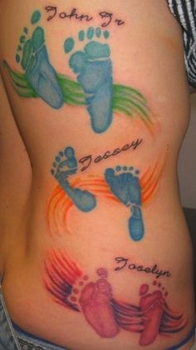 Family Footprint Tattoo Designs