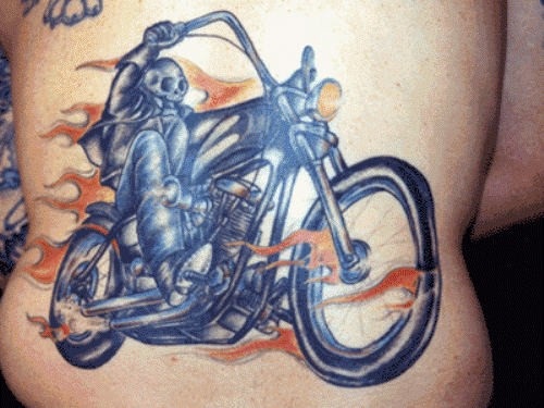 Fearless Biker Tattoo Design
