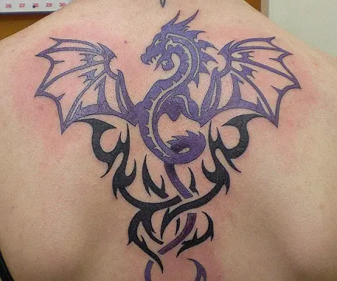 Dragon tribal tattoo design