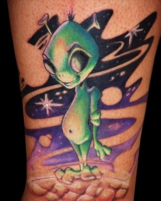 Funky Alien Tattoos
