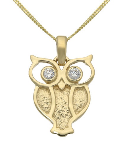 Golden Owl Locket Necklace