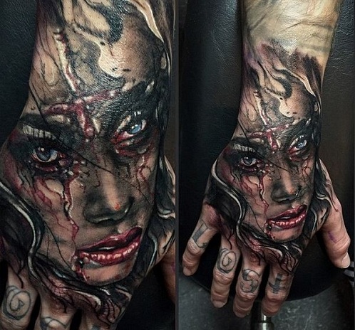 Gory Face Macabre Tattoos