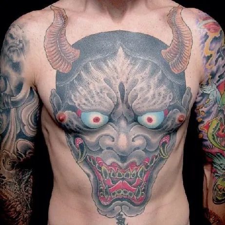 Mike DeVries  Tattoos  Movie Horror Vampire  Evil Face Tattoo