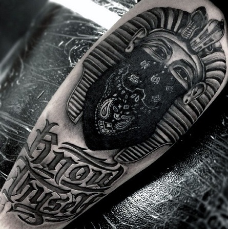 King Tut with bandana tattoo design