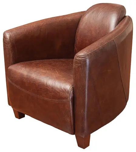8 Contemporary Modern Club Chairs, Brown Leather Club Chairs